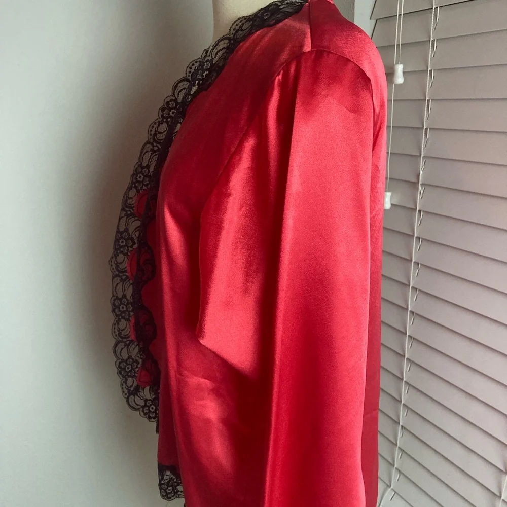 Vintage Victoria's Secret Chemise With Robe Gold Label Satin Lace Women’s Small - Picture 3 of 7